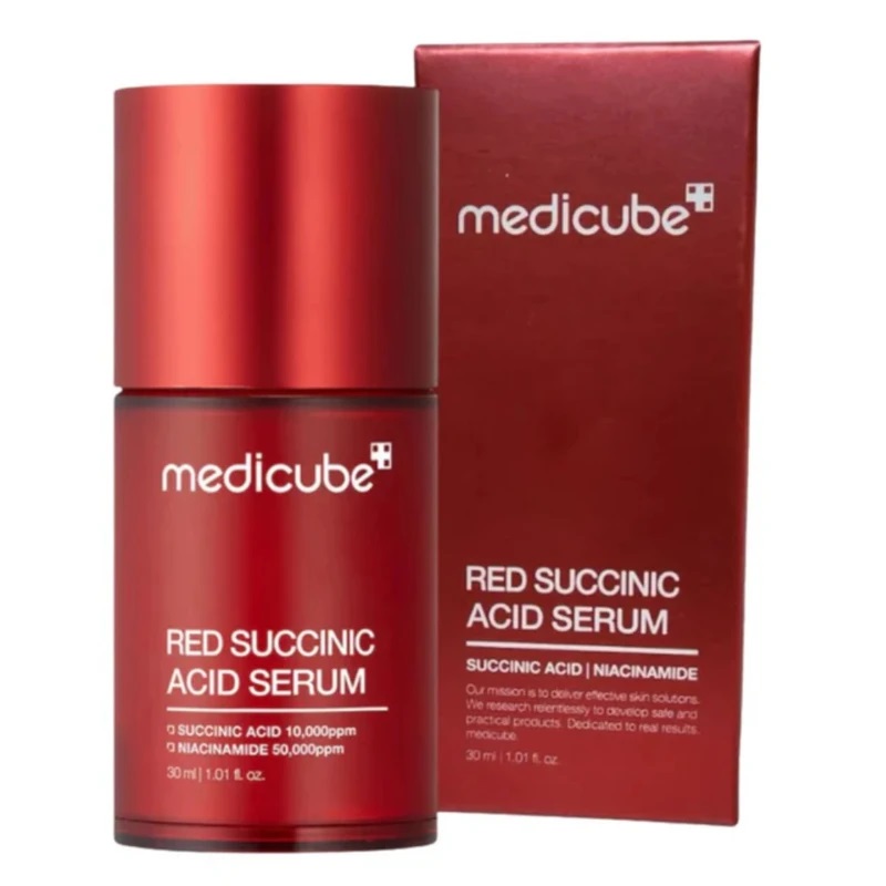 سرم ضد جوش پوست مدیکیوب مدل red succinic acid مناسب برای انواع پوست حجم 30 میلی لیتر
