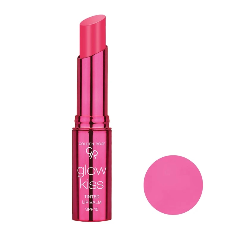 تینت لب Glow Kiss حاوی SPF 15 گلدن رز (03-Berry Pink)