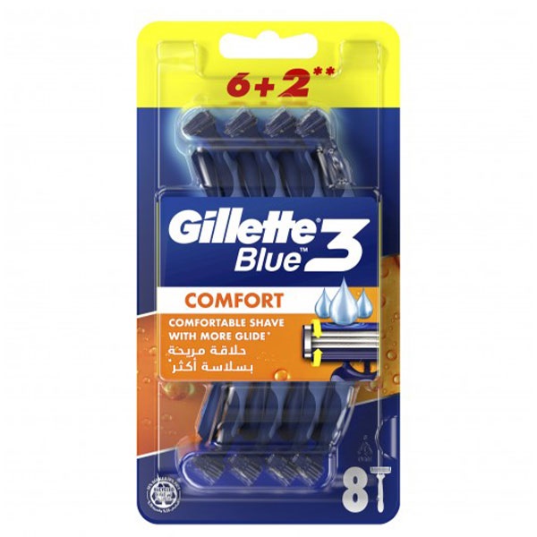 خود تراش ژیلت مدل BLUE3 COMFORT بسته 8 عددی