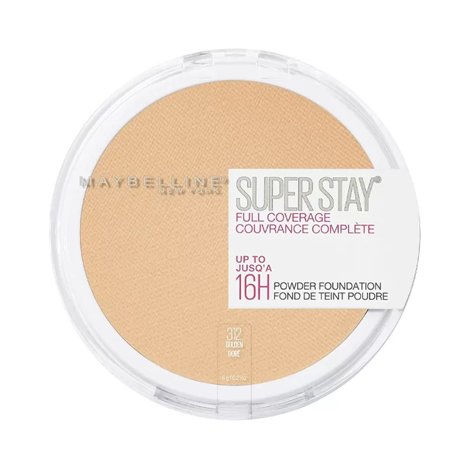 پنکک مات کننده فول کاور و 16 ساعته سوپر استی میبلین رنگ 312