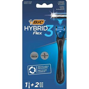 خودتراش مردانه بیک BIC HYBRID 3 Flex بسته 1 عددی + 2 تیغ یدک