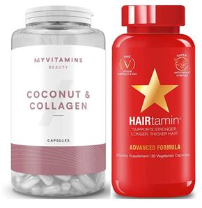 پک اصل کوکونات کلاژن ۶۰عددی و هیرتامین ۳۰عددی اصل آمریکا