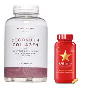 پک پوست و مو | هیرتامین 30 عددی و کوکونات کلاژن 180 عددی